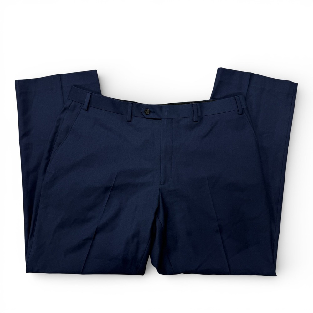 Michael Kors Mens Navy Blue Two Piece Suit 42R Jacket 38 x 30 Pants Solid - Picture 12 of 16